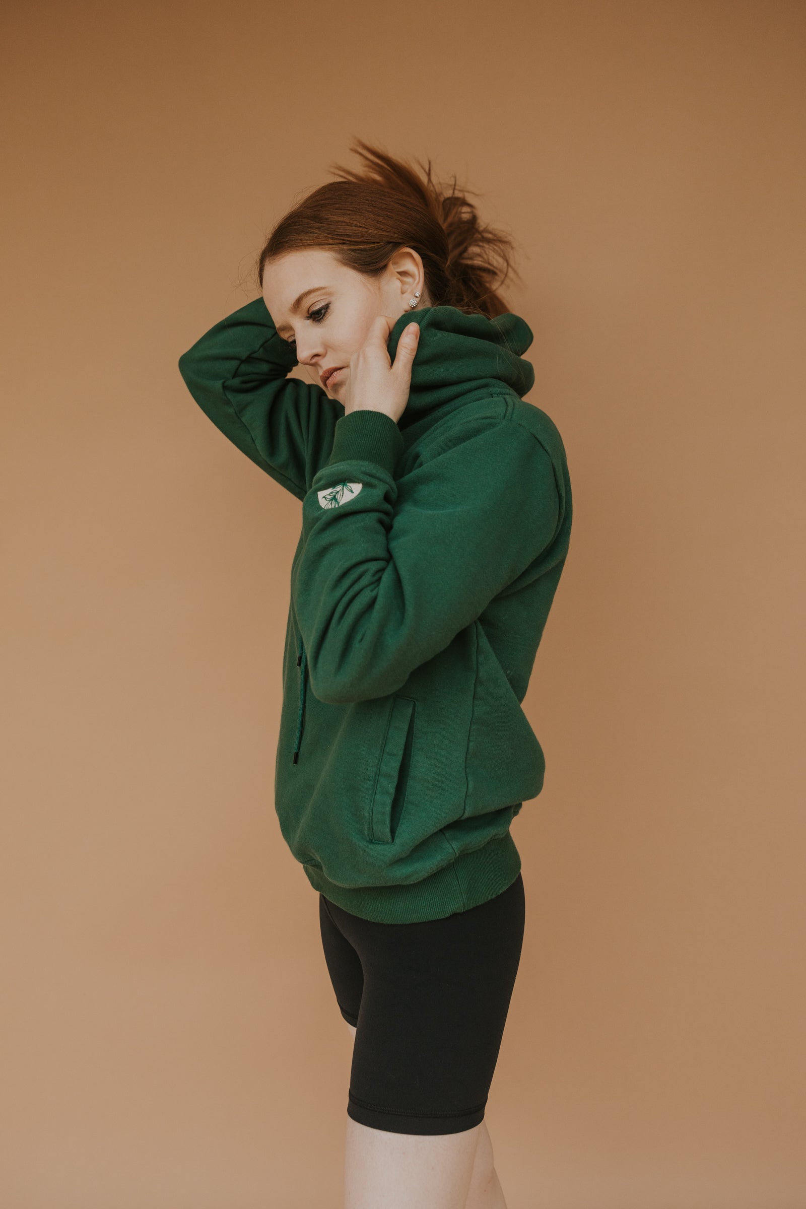 Green Hooded Sweatshirt